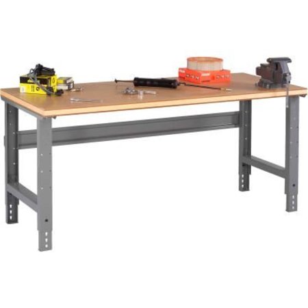 TENNSCO Tennsco Adj Height Workbench, Compressed Wood Square Edge, 48"W x 30"D, Gray WBA-1-3048C-MGY